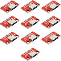 USB Type C Connector Board 3.1 Serial Basic Breakout Female Connector Breakout Board Red Adapter Board with Pin Header