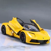 1:24 Emira Alloy Car Model High Simulation Diecast Metal Sports Vehicle Model Sound and Light Collection Children Toy Gift