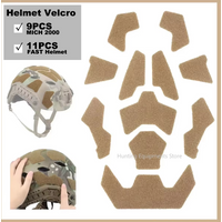 Tactical FAST/MICH 2000 Helmet Velcro 9Pcs 11Pcs/set Cable Management Kits Velcros Magic Sticker Tape Helmet Padding Stickers