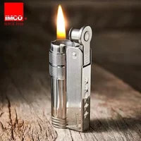 IMCO-Old Oil Flint Lighter Windproof Stainless Steel Cigarette Petrol Oil Lighter Inflated Gadgets Man Gift