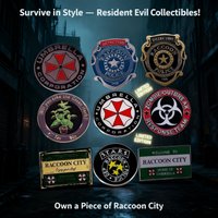 Horror Game Umbrella Company Enamel Pin Raccoon City Biohazard Countermeasure Service Evil Resident Brooches Lapel Badges