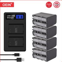 4Pcs 7800mAh NP-F970 NP-F960 Battery for Sony PLM-100 CCD-TRV35 MVC-FD91 MC1500C for Godox,YONGNUO LED Video Light