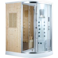 luxury air sauna and enclosure shower wood steam sauna room