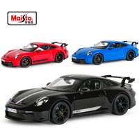 Maisto 1:18 2022 Porsche 911 GT3 Blue Sports Car Static Die Cast Vehicles Collectible Model Car Toys