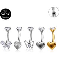 ASTM G23 Titanium Navel Ring Multiple Styles Butterfly ZC Umbilical Jewelry Women's Fashion Perforated Jewelry Umbilical Nail