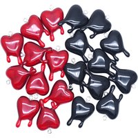Resin 3D Teardrop Heart Pendant DIY Gothic Romantic Earrings Necklace Keychain Accessories Jewelry Findings