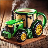 Decorations Durable Tractor Mug Handcrafted 11 Ounces Coffee Cup Semi-trailer Shaped Semi-Truck Coffee Mugs For Men