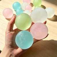 Squishy Blue Coconut Oil Ball Maltose Fidget Toy Soft Pink Mochi Sensory Squeeze Toy Slow-rebound Decompression Toy X-mas Gift