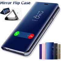 Luxury Smart Mirror Case For Huawei Honor 300 200 70 50 Leather Flip Holder Phone Coque For Honor Magic 6 5 Lite X9A X9D Cover