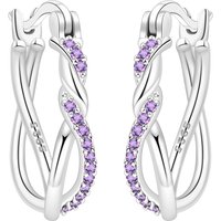 CYCUFF S925 Sterling Silver Purple Woven Twisted Earring Hoop Earring Women Jewelry Original Trendy Anniversary Gifts