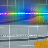 1PCS 3.7V-5V Flexible LED Strip 2812 1010 GRB Addressable LEDs Light Bar Rainbow Lighting for RC Car Model Dynamic Modification
