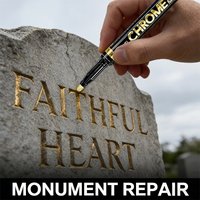 Monument Gold-Plating Restoration Pen | Can Make Faded or Blurred Writing Legible Again, Waterproof and Sun-Resistant, Durable for Outdoor Use, Easy to Use. Can Be Used for Repairing and Decorating