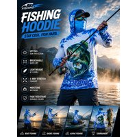 Fishing Hooded Shirt Upf 50 Fish Hoodies Cap UV Protection Long Sleeve Jersey Camisa Pesca Angeln Bekleidung Angling Tops Gear