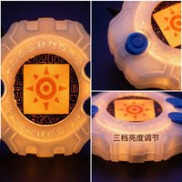 In Stock Digimon Digivice Tap Night Light 3 Brightness Levels Type C Rechargeable Magnetic Refrigerator Magnet Keychain Pendant