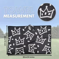 Stylish Black and White Geometric Print Golf Towel - Super Absorbent- Perfect Gift for Golfers, Golf Accessories For Dad