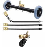 16 inch High Pressure Car Chassis Washer Under Body Cleaning Water Broom Brush Car Cleaner With 1/4 Connector 3 Wands Set