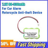 7.2V 80-330mAh Rechargeable Battery for Car Alarm Motorcycle Anti-theft Device Ni-MH Replace Button Battery