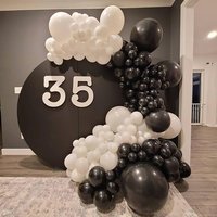 35th Birthday Party Decor Balloons Garland Black White Latex Balloon Arch Kit Wedding Graduation Baby Shower Decoration Globos