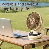 Mini Oscillating Clip Fan, Portable Battery-Operated Table Fan with 4 Speed Levels, 8 inch Desk fan with Timer