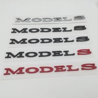 1 Uds 3D ABS para Tesla Model S letra de coche capó delantero cabeza emblema trasero pegatina para maletero insignia calcomanía