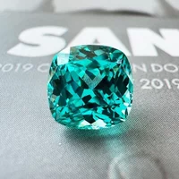Hot sales Lab Grown Paraiba Cushion Cut Gemstone for DIY Advanced Jewelry Making Inlay Ring Necklace Selectable Certificate