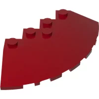 Gobricks GDS-90469 Round Corner 6 x 6 with Slope 33 Edge, Facet Cutout compatible with lego 95188 Assembles Building Blocks