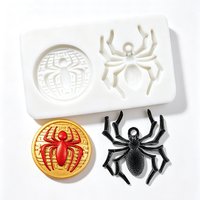 Spider Halloween Silicone Cake Baking Mold Sugarcraft Chocolate Cupcake Resin Tools Fondant Decorating Tools