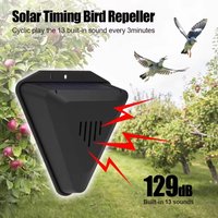 Solar Ultrasonic Animal Repeller Sound Light Alarm Bird Rat Wild Boar Repellent Outdoor Garden Yard Wildlife Deterrent Tool