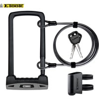 Etook Bicycle Lock U-lock Heavy Duty Anti Theft Motorcycle Scooter Lock MTB Bike Lock Anti Theft with Key Bicycle Accessories