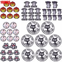 10PCS/lots Animal Duck Cat Frog Patch Cartoon Interesting Cartoon Patch Iron On Patches For Clothing Jackets Jeans Sew Stickers