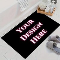 VIKAMA Personalized Custom Doormat Photo Logo Text Non-Slip Flannel Floor Mat Home Entrance Decor Housewarming Gift