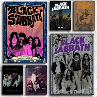 Rock Band B-Black Sabbaths Poster Decorative Wall Art Stickers Mural Photo Print for Home Living Room Hallway Decor