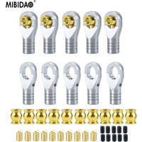 MIBIDAO 10szt Stal nierdzewna M4 Końcówka kulowa Łącznik drążka kierowniczego Końcówka kulowa Gwint CW Do modeli RC Samochód Łódź Samolot Części DIY