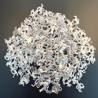30pcs/Lot Metal Horse Horseshoe Charms For Jewelry Making Charm Pendant DIY Accessories Random Mix Animal Pendant Alloy Material