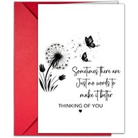 Funeral Mourning Black and White Tone Card Envelope Set Warm Messages and Missing Cards