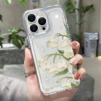 Lily Flower Phone Case For iPhone 17e 17 16 16e 15 14 13 12 11 Mini Pro Max X XR XSMax 7 8 Air Plus Transparent Back Cover