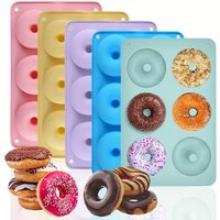 6 Holes Silicone Donut Mold Baking Pan Non-Stick Baking Pastry Chocolate Cake Dessert DIY Tools Bagels Muffins Donuts Mould