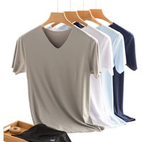 Summer Mens T Shirts Casual Ice Silk T-shirt Men's Thin Men's Short-sleeved Sports T-shirt Bottoming Shirt