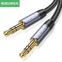 Rocoren 3,5 mm Klinke Audiokabel Jack 3,5 mm Stecker auf Stecker Audio Aux Kabel für Telefon Kopfhörer Auto MP3 Lautsprecher Computer Aux Kabel 5 m