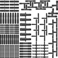 128Pcs Vacuum Connector Assortment Kit 12 Size Tube Connector Car Hose Connector Assortment Reducer for Vacuum Cleaner Brush