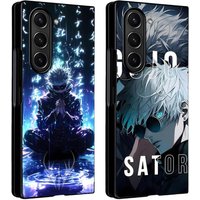 G-Gojo Anime Back Phone Cover Case for Samsung Galaxy ZFold6 ZFold4 ZFold5 Z Fold 7 6 5 4 3 ZFold7 ZFold3