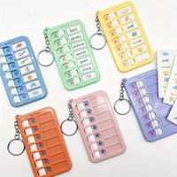 Portable Daily Plan Board Home Chore Chart Keychain Daily Schedule Keyring Chore Chart Key Chain Planner To Do List Chart Board