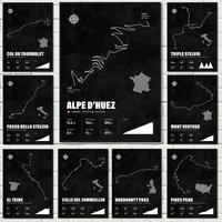 AliExpress Cycling Climbs Dark Poster Print Alpe D Huez France Map Canvas Printing Wall Art Decor Bike Cycling Race Home Room Decoration