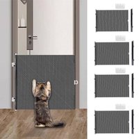 Retractable Pet Fence Barrier Folding Easy Installation Pet Safety Gate with Universal Hooks Baby Safe Guard Door