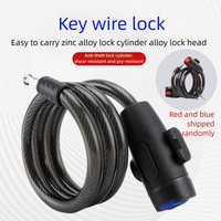 Portable Large Bike Lock with Key & Rubber Ring, Anti‑Theft Security Lock for Mountain Bikes, Electric Scooters & E‑Bikes