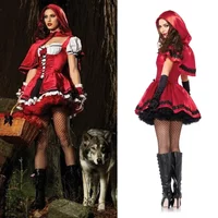 S-3XL Sexy Adult Little Red Riding Hood Halloween Costume Masquerade Personalized Cosplay Uniform Stage Performance Costume