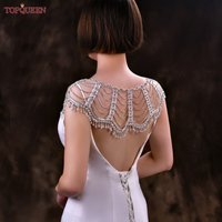 TOPQUEEN Tassel Shawl Rhinestones Bolero Woman Jacket Party Wedding Dress Wraps Bridal Accessories Cloak SG34