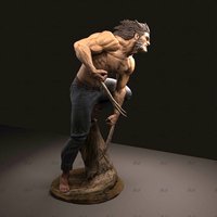 1/24 75mm 1/18 100mm Resin Model Kits Wolfman Figure Sculpture Unpainted No Color RW-803
