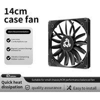 LDPCSJ 14015 ultra-thin 15MM thick large airflow desktop computer 14CM case cooling fan cpu radiator fan black