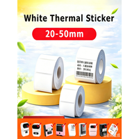 Munbyn/Nelko WHITE Label Sticker Thermal Paper for Phomemo M110 M220 M200 E210 P50 PM220 DETONG P1 WP9520 Maker